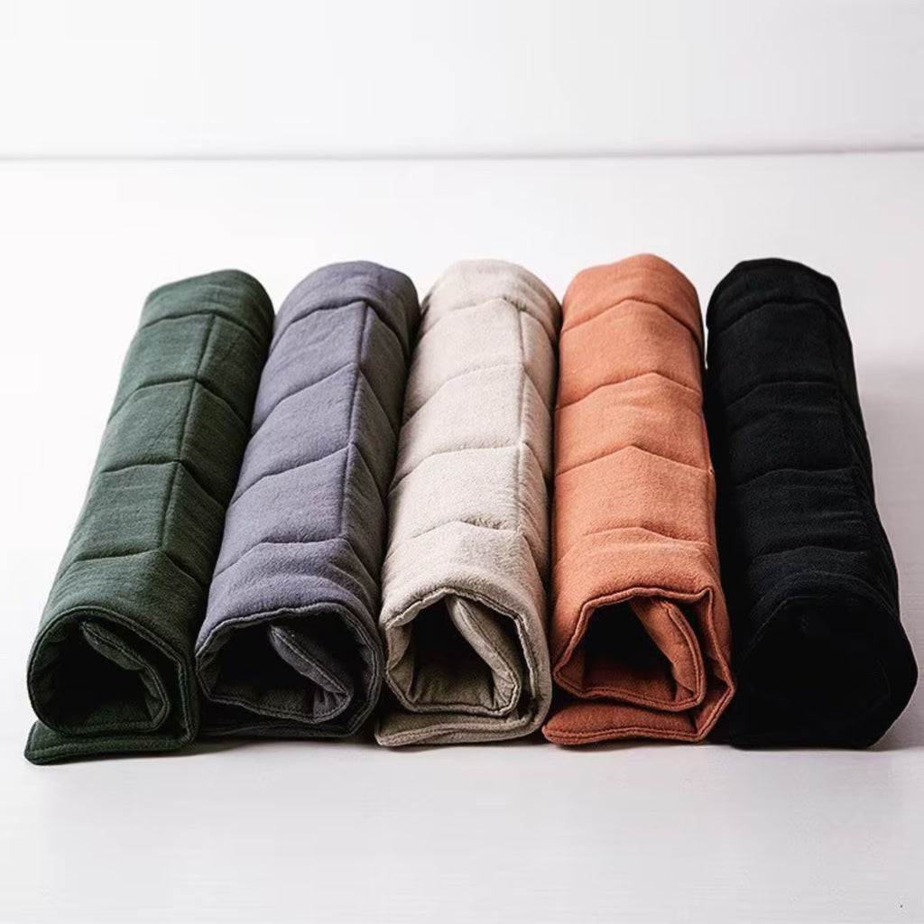 Natural Linen Chair Seat Pad with Ties