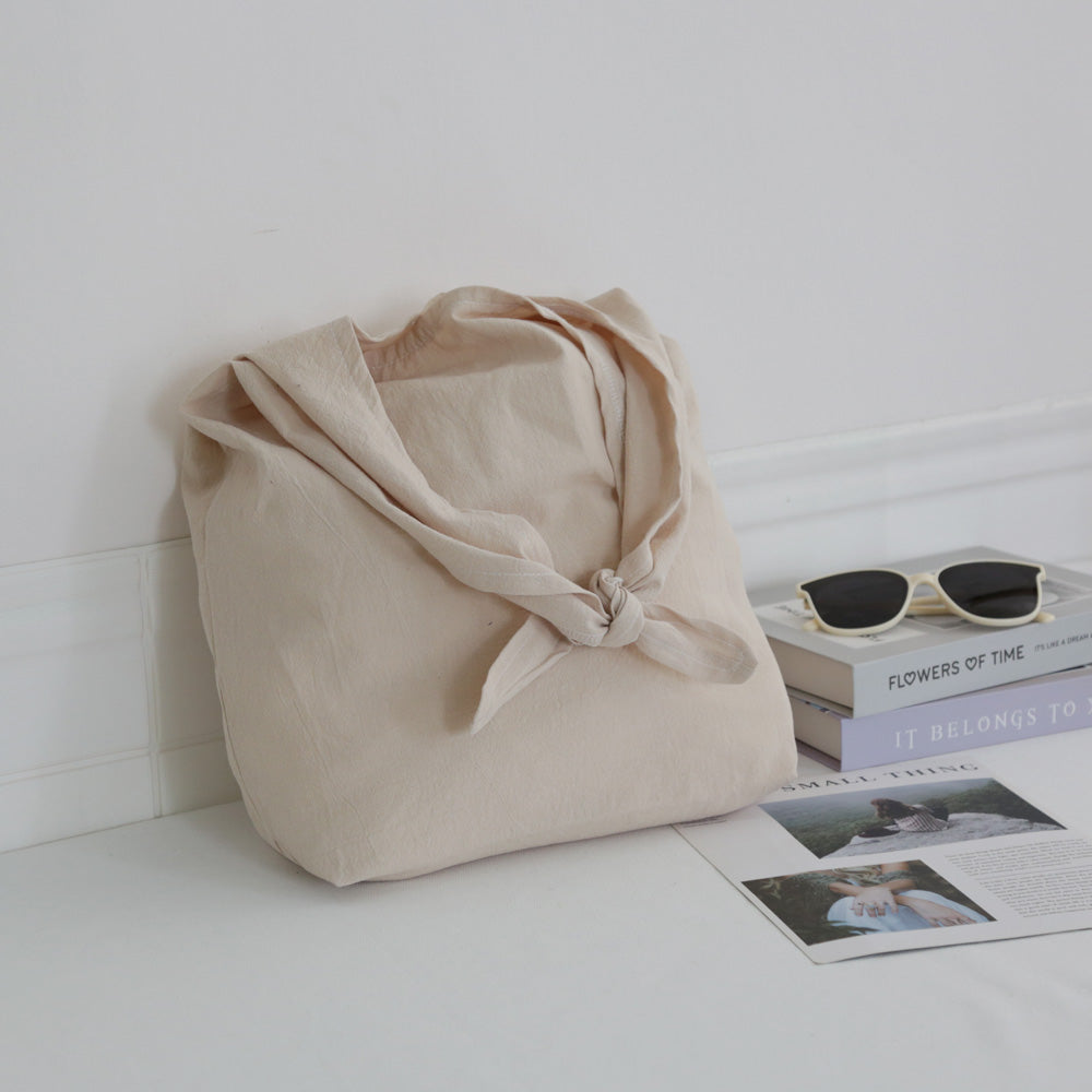 Adjustable Cotton Linen Shoulder Bag – Foldable Reusable Tote
