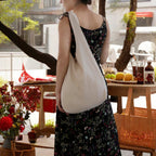 Adjustable Cotton Linen Shoulder Bag – Foldable Reusable Tote