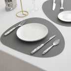 Triangle Faux Leather Placemats – Waterproof Wipe-Clean Set of 4