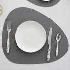 Triangle Faux Leather Placemats – Waterproof Wipe-Clean Set of 4