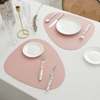 Triangle Faux Leather Placemats – Waterproof Wipe-Clean Set of 4