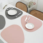 Triangle Faux Leather Placemats – Waterproof Wipe-Clean Set of 4