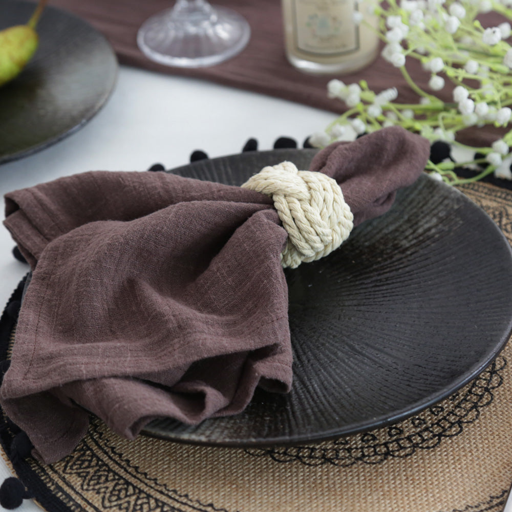 Cotton Table Napkins – Soft, Absorbent & Reusable, Set of 4