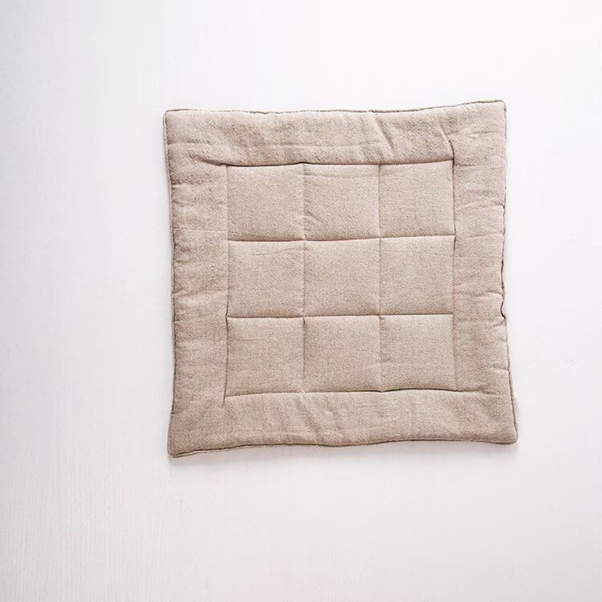 Natural Linen Chair Seat Pad with Ties