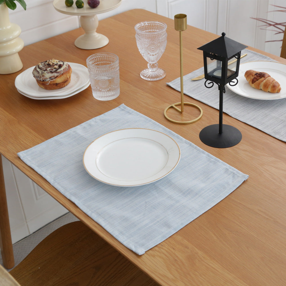 Natural Cotton Linen Placemats – Set of 4, 30 × 40 cm