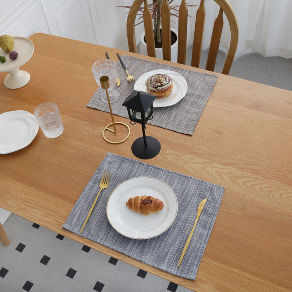 Natural Cotton Linen Placemats – Set of 4, 30 × 40 cm