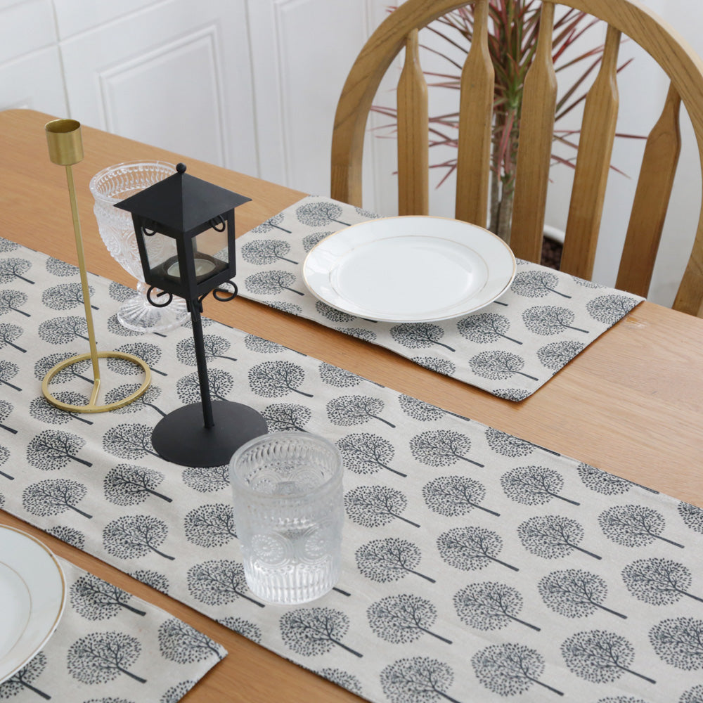 Mulberry Trees Cotton Linen Table Runner