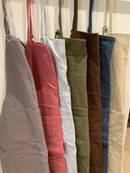 Natural Linen Apron – Adjustable Neck Strap & Waist Ties, 7 Colours