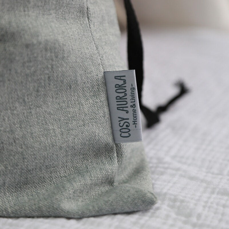 Cotton Linen Laundry Bag with Waterproof Coating – Drawstring Storage Sack