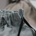 Cotton Linen Laundry Bag with Waterproof Coating – Drawstring Storage Sack