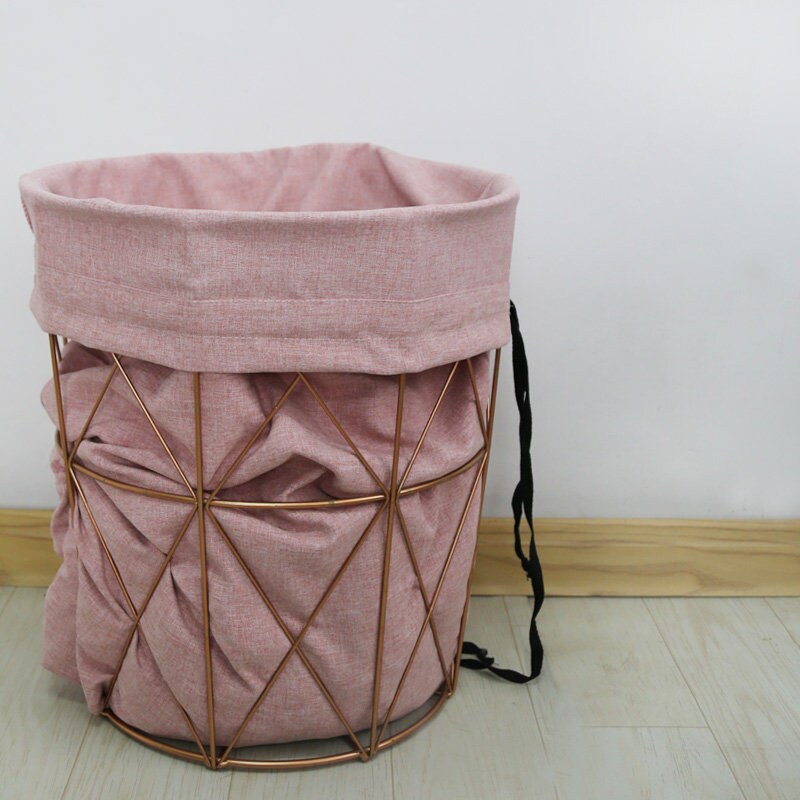 Cotton Linen Laundry Bag with Waterproof Coating – Drawstring Storage Sack