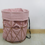 Cotton Linen Laundry Bag with Waterproof Coating – Drawstring Storage Sack