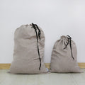 Cotton Linen Laundry Bag with Waterproof Coating – Drawstring Storage Sack