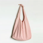 Adjustable Cotton Linen Shoulder Bag – Foldable Reusable Tote